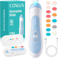 Lima de uñas inalámbrica recargable C52: COSLUS con 5 velocidades y 6 cabezales para bebé