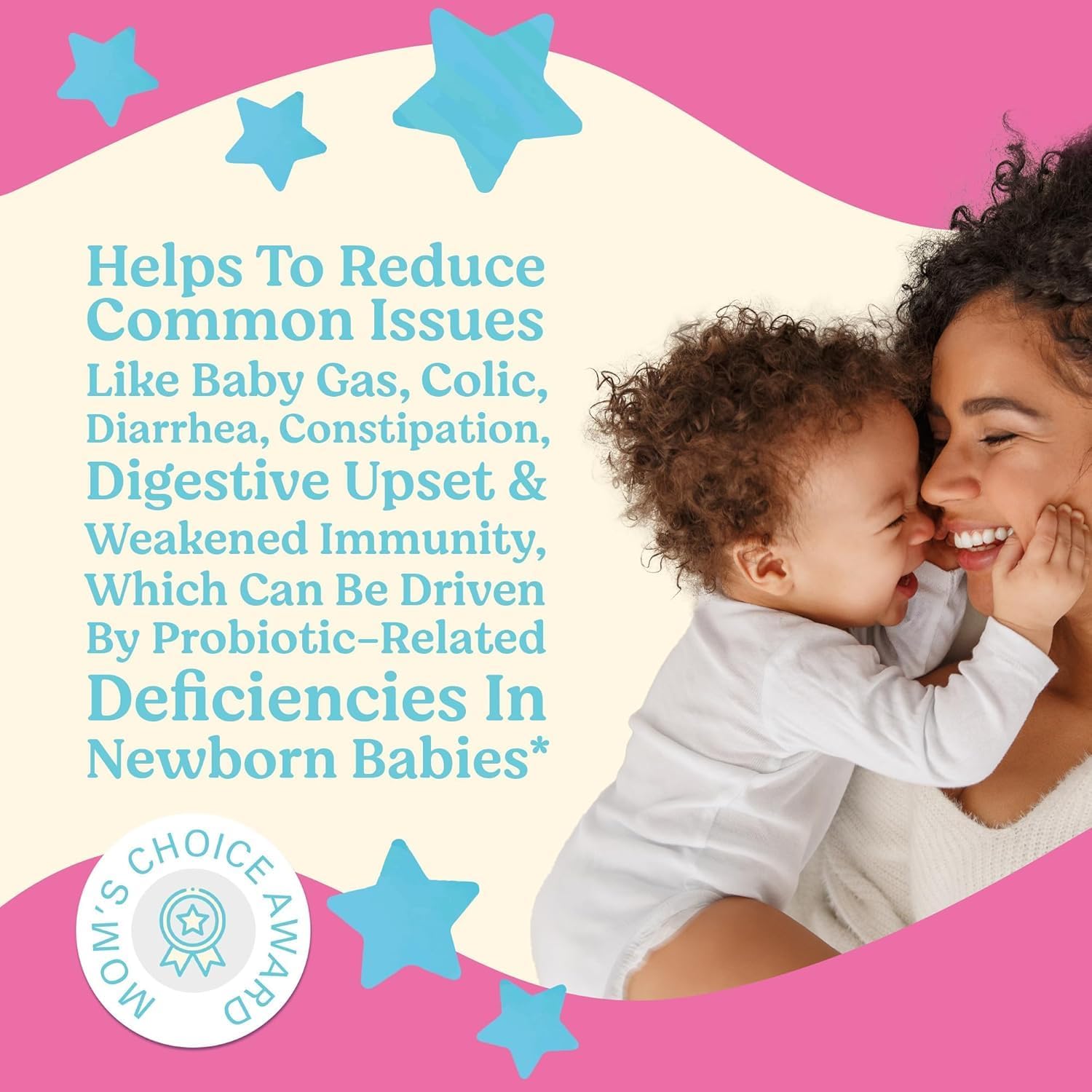 Probiótico Infantil Lovebug de 0 a 6 meses compatible con APLV- Probiótico orgánico USDA para bebés, ayudan a aliviar los gases, cólicos, reflujo, diarrea y estreñimiento neonatal, sin alérgenos ni azúcar, 30 unidades.