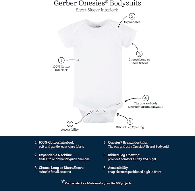 Body liso para bebé Gerber Rojo Unisex
