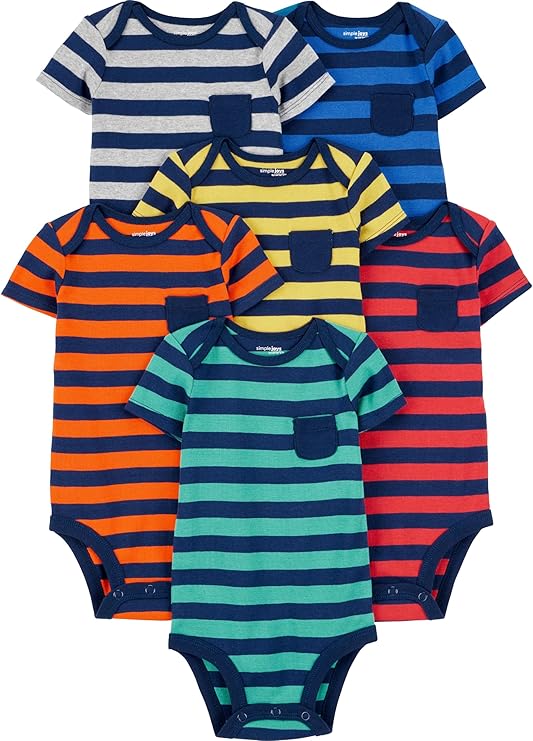 Pack bodies de manga corta, paquete de 6 unidades - Simple Joys by Carter's -