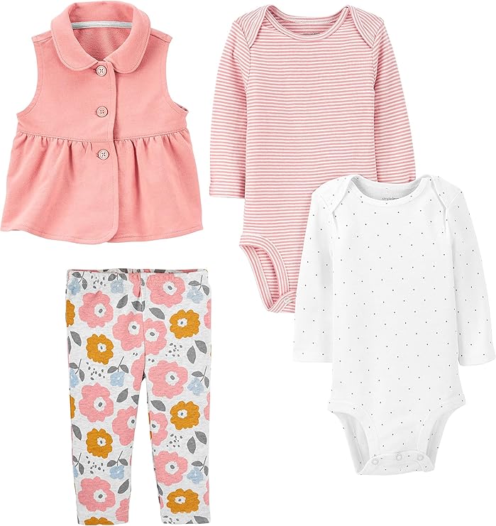 Conjunto de 4 piezas de camisa y pantalones de manga corta Simple Joys by Carter's