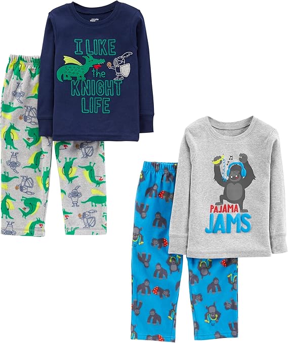 Conjunto de pijama de 4 piezas para niños - Simple Joys by Carter's