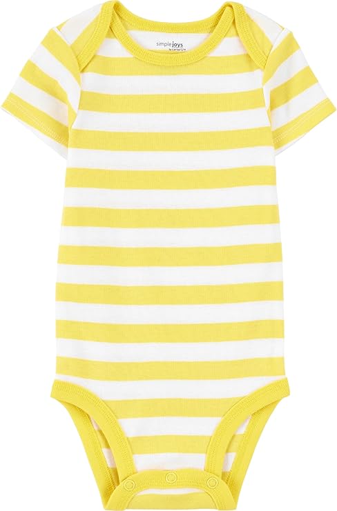 Pack de 6 bodies de manga corta unisex para bebés de Simple Joys by Carter's