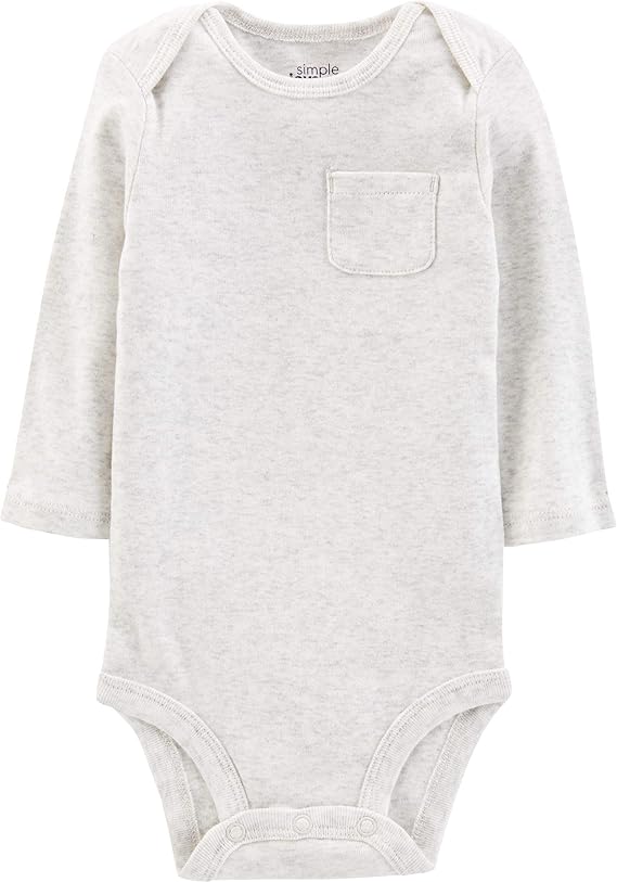 Pack de 5 bodies para prematuro  de manga larga Simple Joys by Carter's Baby 100% algodón