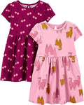 Paquete de 2 vestidos de manga corta, Simple Joys by Carter's