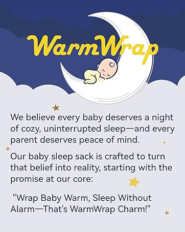 Saco de dormir para bebé de 6 a 12 meses, 100% algodón WarmWrap